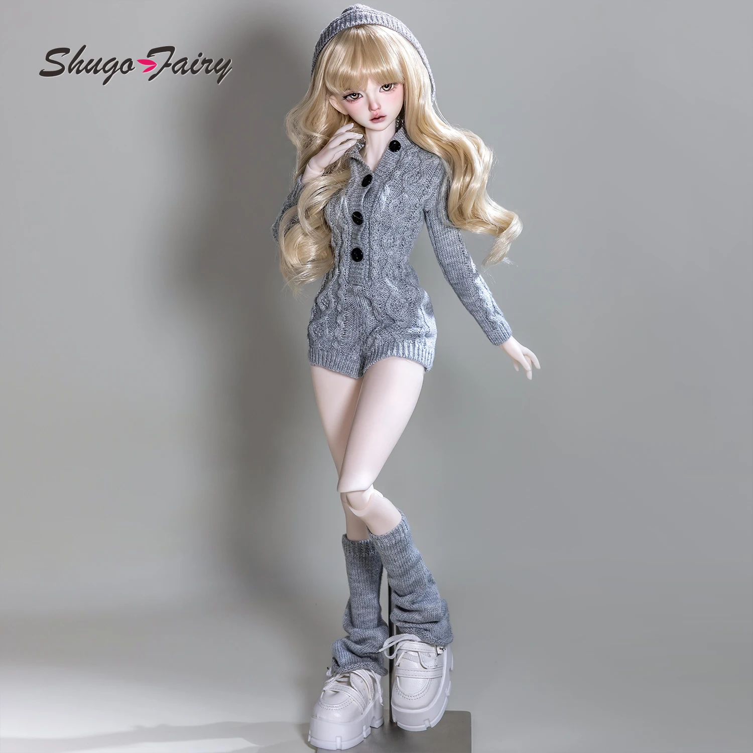 Кукла BJD 14 Kaka H ShugaFairy MSD, полный комплект: стильный повседневный наряд для непринужденной леди — вязаный свитер с капюшоном, для шарнирной куклы (art.: 3920daca625ef) - 3920daca625ef