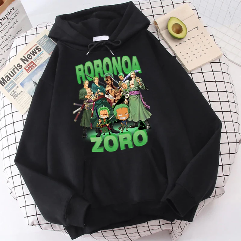 

Anime One Piece Roronoa Zoro Printed Men's Hoodie Harajuku Streetwear Pullover Sweatshirt Fashion Casual Hooded Cosplay Clothes