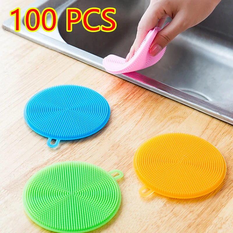 

Оптовая продажа, силиконовые Волшебные чистящие щетки, инструмент для мытья, инструмент для изоляции, коврик для кастрюли, чаши, очиститель,...