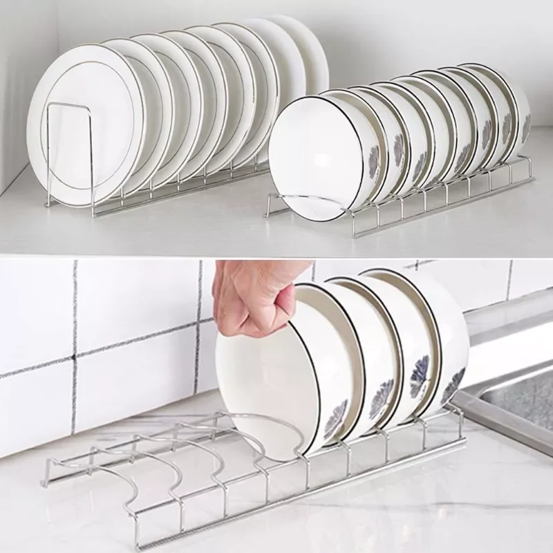 

2023 Kitchen Organizer Stainless Steel Dish Bowl Rack Drying Shelf Utensil Cutlery Drainer Storage Holderstorage holder storage