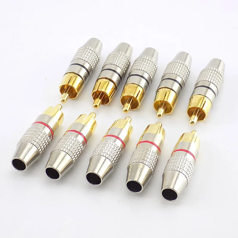 

5 шт., штекеры RCA для подключения кабеля