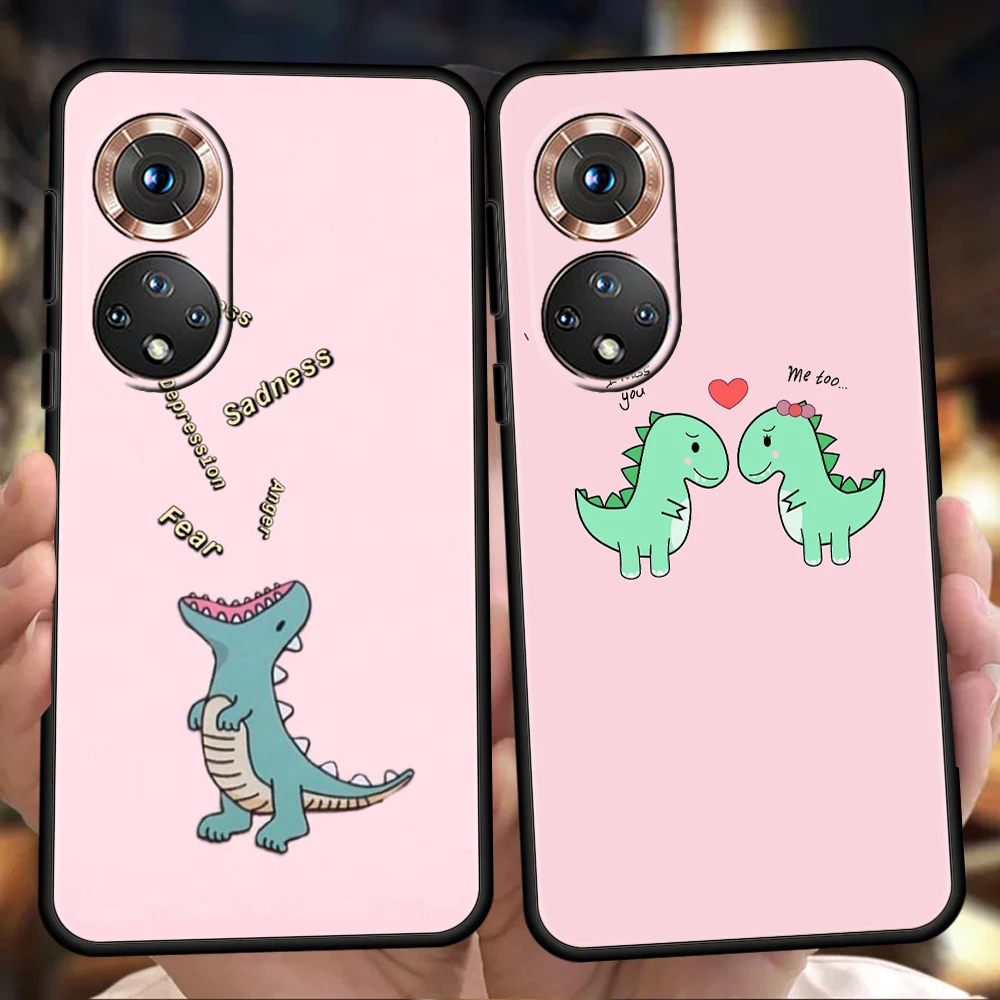 

Cute Dinosaur Phone Case for Honor 8A 9X Pro 50 10i 20i 10 20 20S 9 8A 8S 8X 7A 5.7inch 7X Pro Lite Shockproof Soft Cover Fundas