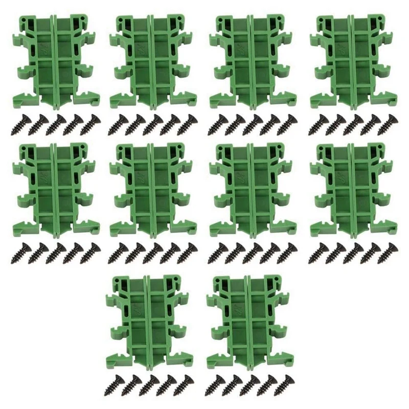 

PCB Bracket - 10 Sets 35Mm PCB DIN C45 Rail Adapter Circuit Board Mounting Bracket Holder Carrier
