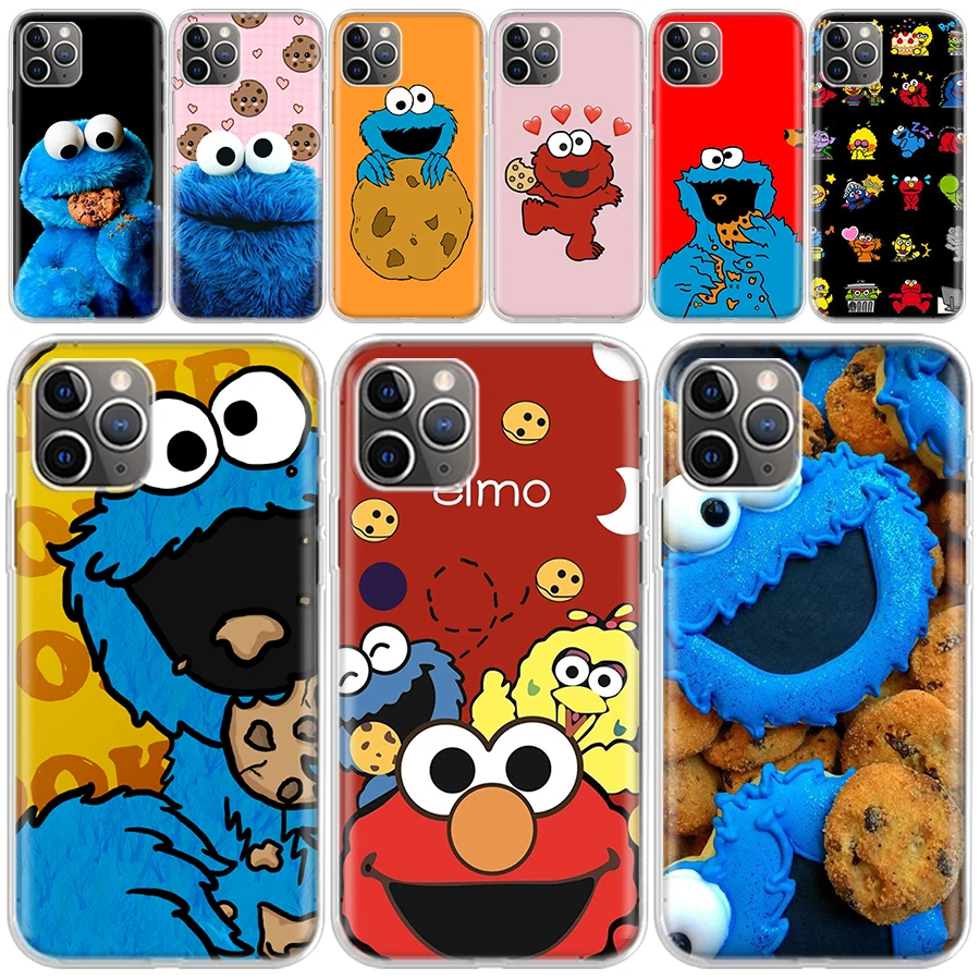 

Sesame Street Cookie Phone Case for iPhone 13 Pro 12 Mini 11 Max X XS XR 7 Plus 8 6 6S Apple SE 2020 5 5S Pattern Silicon Cover