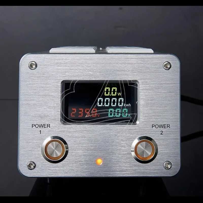 Фото Профессиональный фильтр помех P20 3000W 15A для аудиооборудования с универсальной розеткой и грозозащитой №2