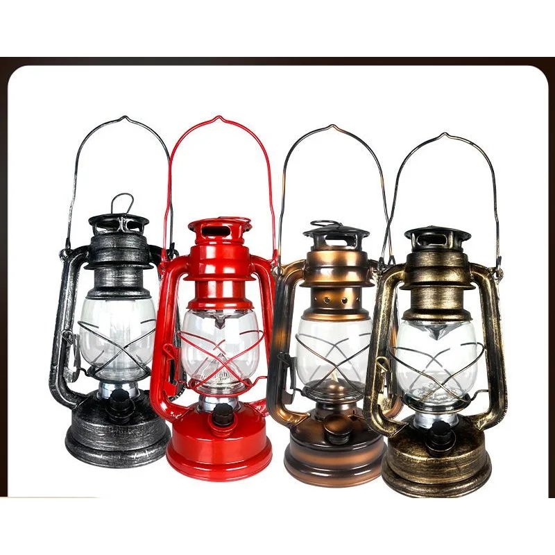 

Camping Lantern Outdoor Light Camping Lamp Retro Barn Lantern Ambience Light Portable Lamp Tent Light Charging Kerosene Lamp Cam