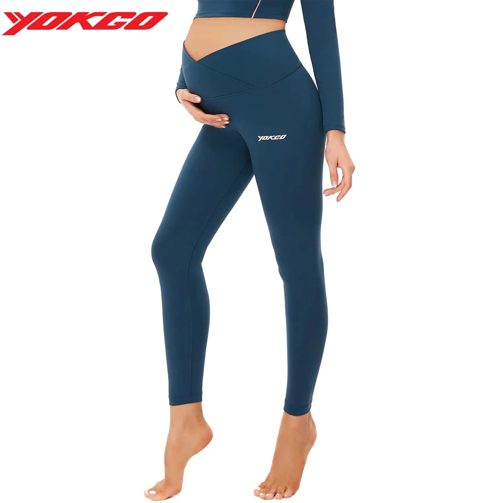 

YOKGO Women Maternity Pants Stretch Skinny Pregnancy Yoga Workout Leggings Body Shaper MaMa Clothes