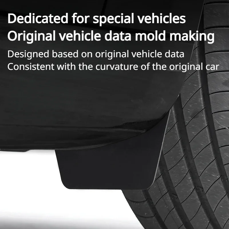 Брызговики Tesla 2024 New Model 3 Highland невидимые для колес ТПЭ грязевые крылья аксессуары