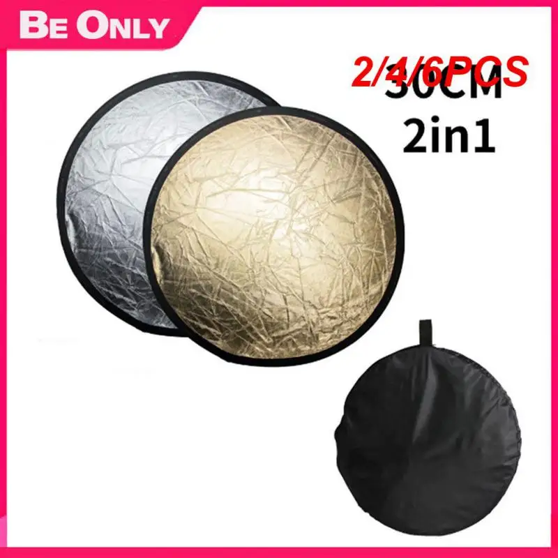 

2/4/6PCS 2 In 1 Light Plate Collapsible 30cm Reflector Portable Disc Fill Light Board Suitable For Live Photography Studio