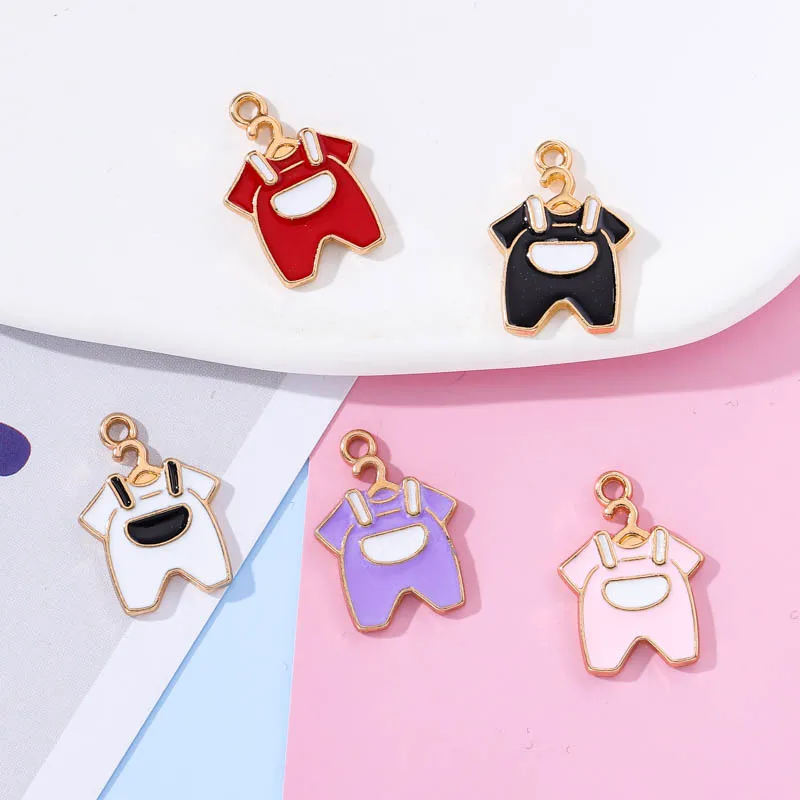 

10Pcs Clothes Shape Enamel Alloy Beautiful Pendant Jewelry Making Craft Supplies DIY Necklace Bracelet Earring Accessories Mater