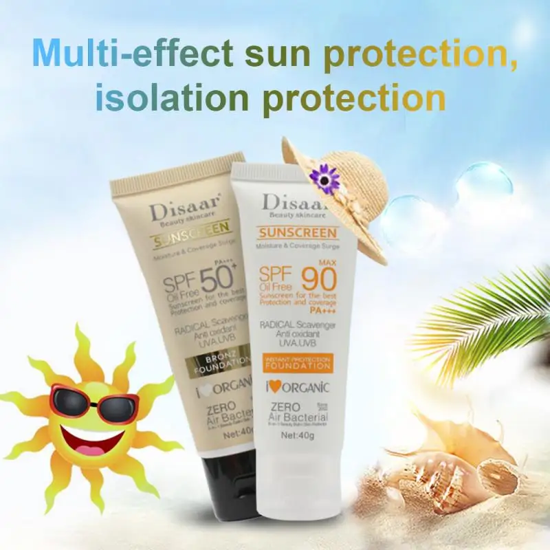 

Disaar Face Body Whitening Sunscreen SPF 90 50 Facial Solar Blocker Anti UVA UVB Sunblock Moisturizing Refreshing Sun Cream 40g