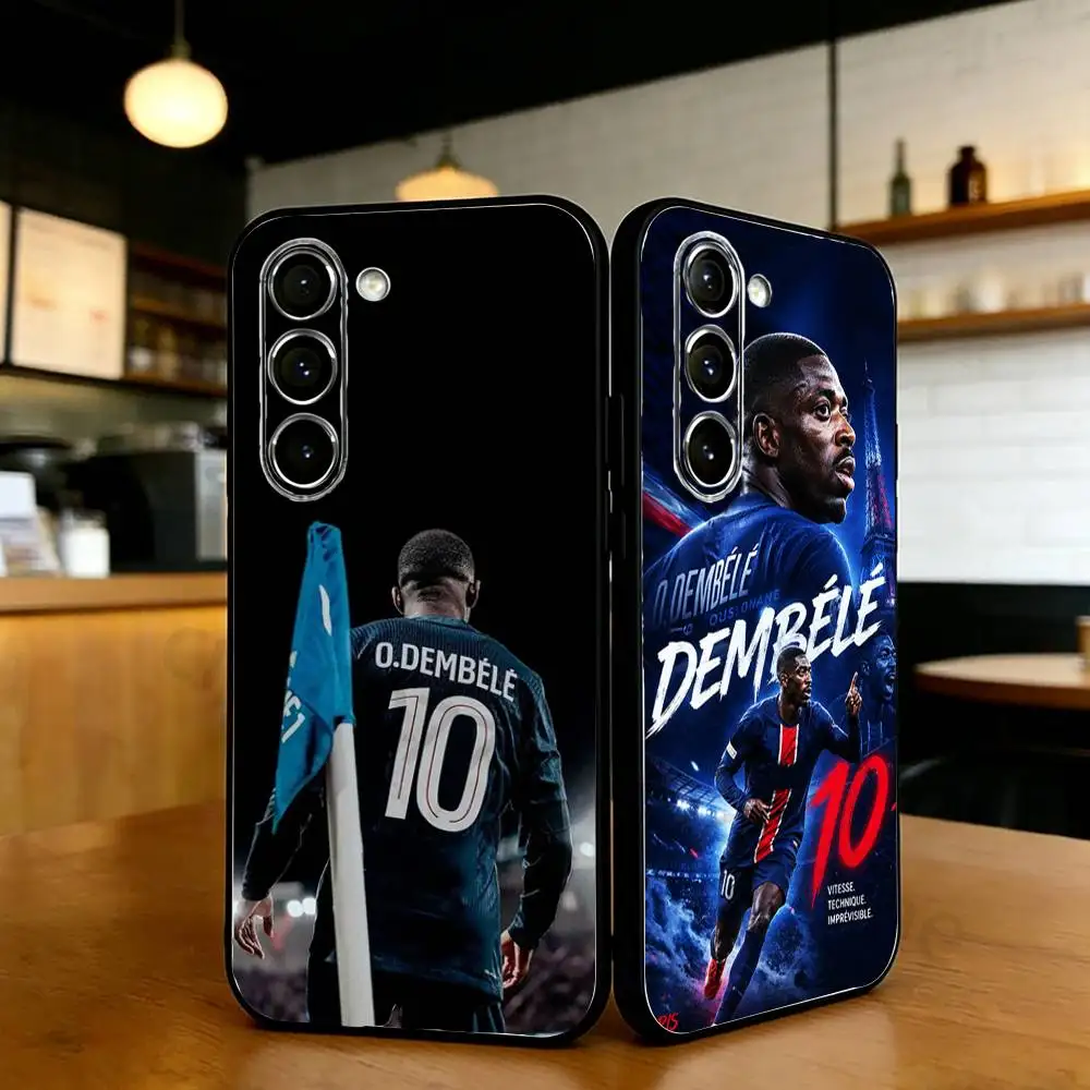 Фото Чехол для телефона Football 10 для Samsung S20,21,22,23,24,25,26 для D-Dembele-S Ultra,Plus,Lite,FE, черный мягкий чехол №1