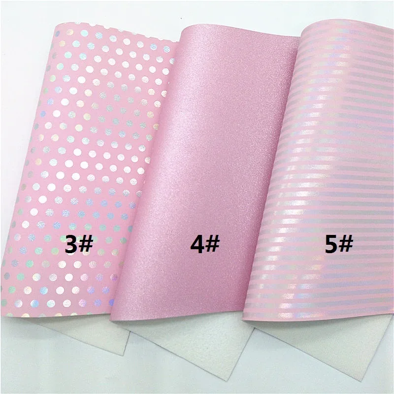 Лист из искусственной кожи с розовыми блестками 21 х29 см Y185