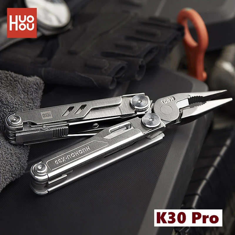 Фото Многофункциональный инструмент HuoHou K30 Pro 18 в 1: складные плоскогубцы, портативные ножницы, пила для дерева, инструменты для кемпинга и активного отдыха, многофункциональные ручные инструменты EDC. №3