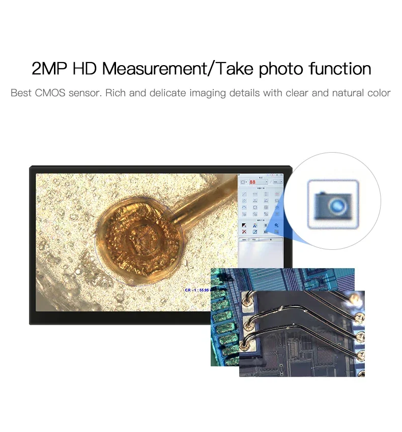 50X-1000x встроенный многофункциональный Промышленный металлургический микроскоп с