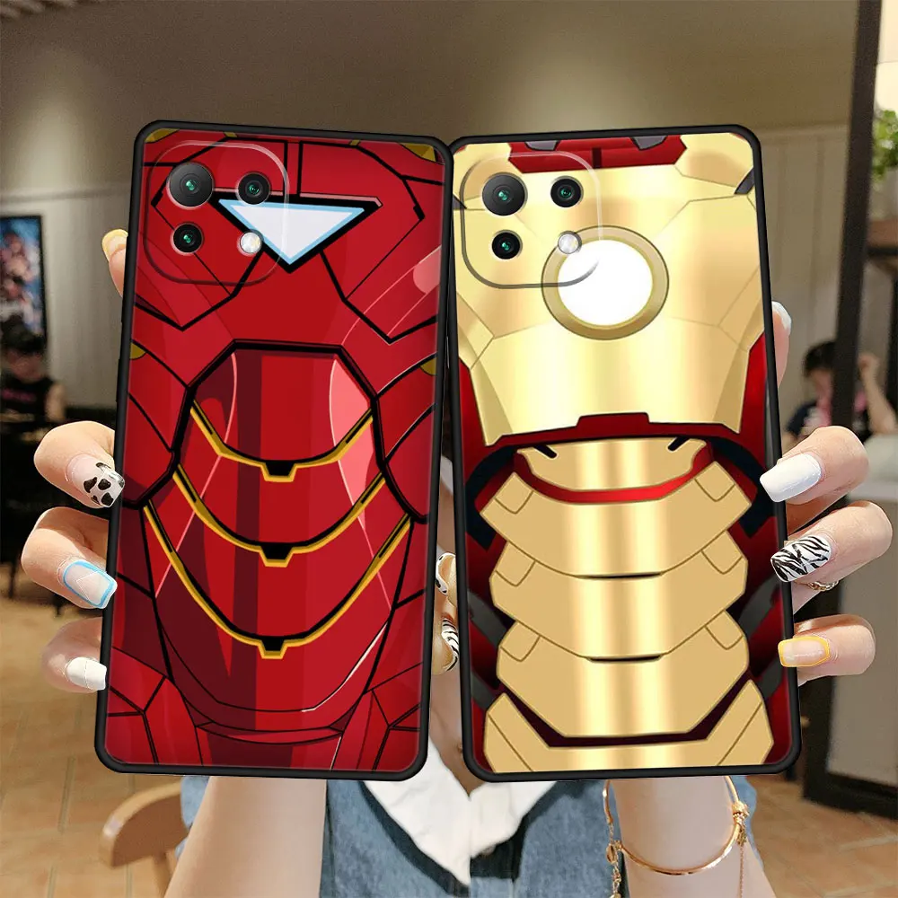 

Case for Xiaomi Redmi Mi 11 10T 11T Lite Pro K40 12X K50 Note 12 K40Pro 10 9T Plus Cell Venom Iron Man The Avengers Soft Black