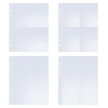 10 Pieces A5 6 Ring Clear Binder Refill 1 2 4 Pockets Sleeves Toploader Photocards Notebook Diary Photo Album Drawing Notepad