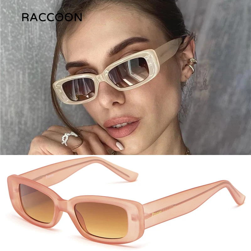 Fashion Small Rectangle Sunglasses Women Vintage Eyewear High Quality Y2K Sun Glasses Men Pink Green Shades Female 90S Aesthetic
