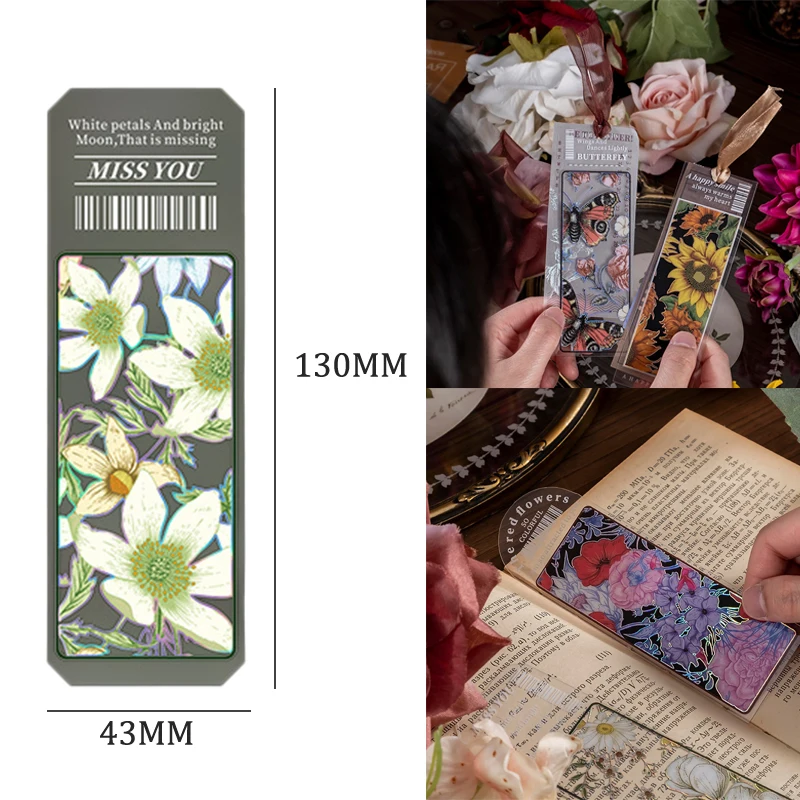 

4 шт./упаковка, прозрачная пластиковая закладка для чтения