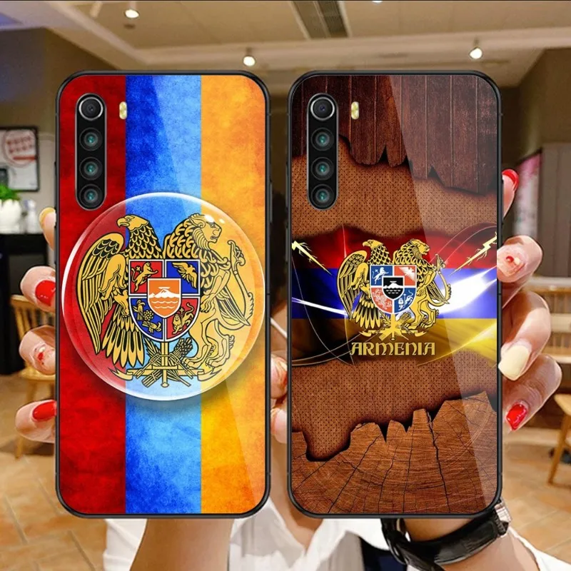 

Чехол для телефона с флагом армян для Xiaomi 13, 12, 11T, 10, 9, Redmi Note 11, 10, 10S Pro, Redmi 9, 9A, 8, черный стеклянный чехол для телефона из поликарбоната