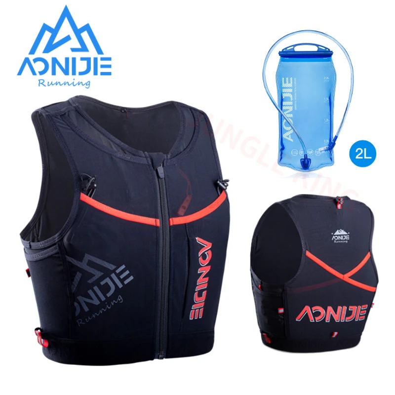 

AONIJIE C9106 10L Quick Dry Sports Backpack 2L Water Bag Hydration Pack Vest Bag with Zipper for Hiking Running Marathon Race
