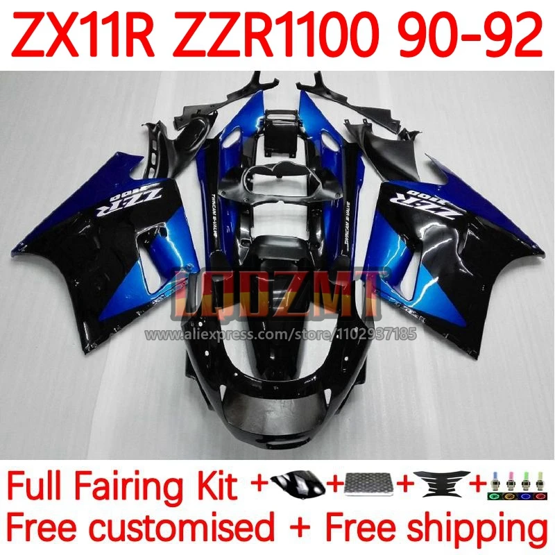 

Frame For KAWASAKI Blue black NINJA ZX-11R ZX 11R ZX11 ZX-11 R ZZR1100 ZX11R 1990 1991 1992 ZZR 1100 90 91 92 Fairing 72No.8