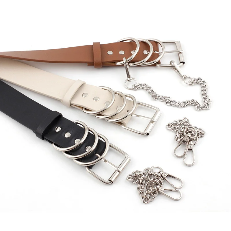 

Женский широкий пояс в стиле рок-цепи