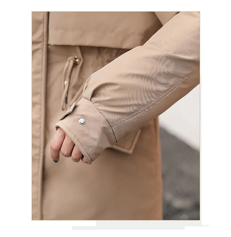 Jacket women's Polyester Parka winter new 70% cotton Fashion thickening fleece women hooded long coat big fur collar coat Ladies
