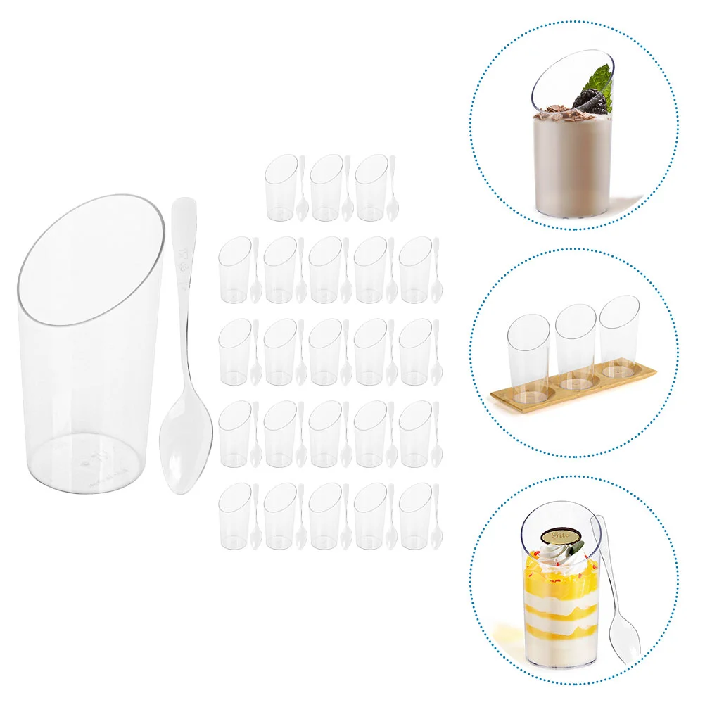 

24 Sets Clear Serving Mousse Cup Dessert Bowls Clear Dessert Cups for Restaurant Home Gathering