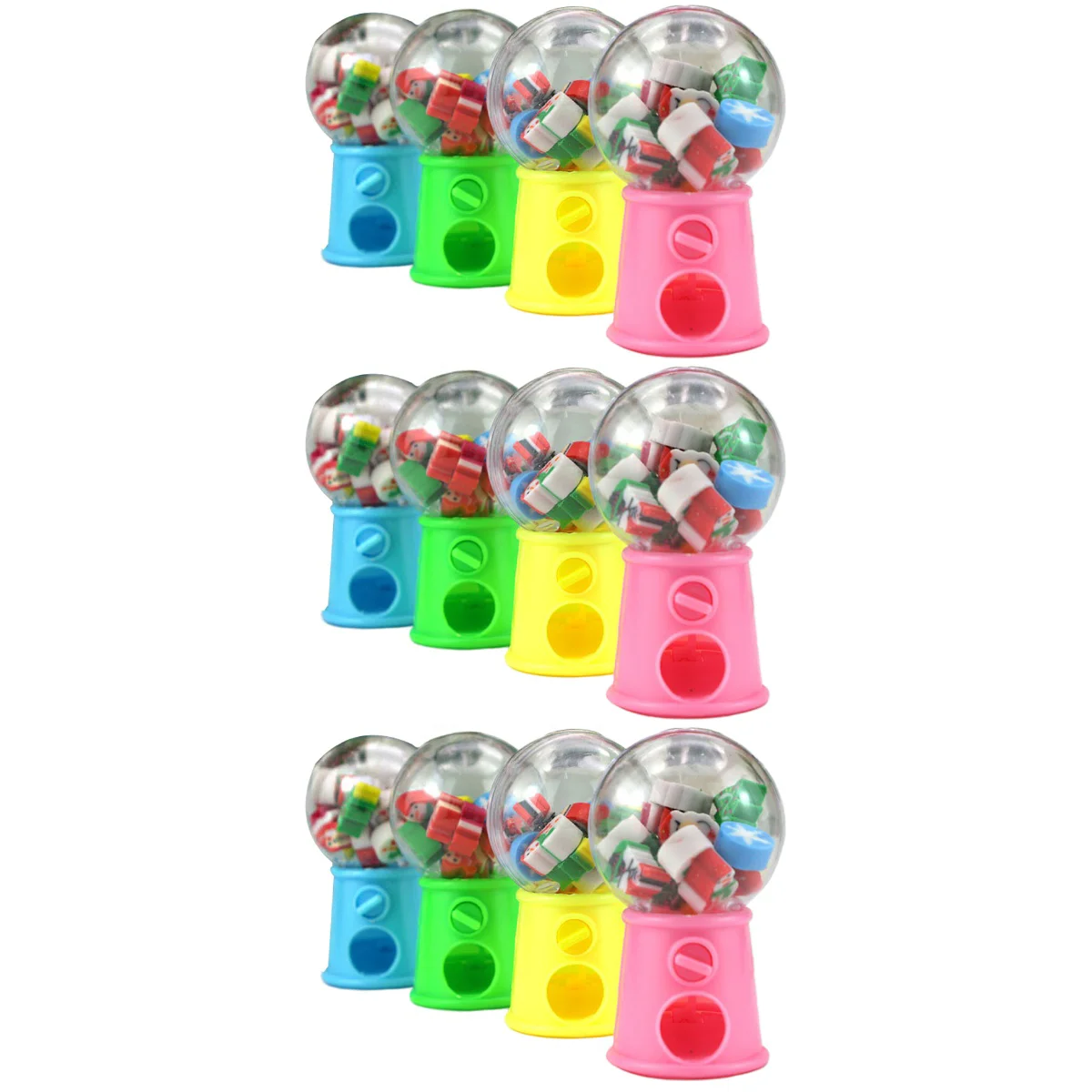 

12 Pcs Erasers Snowman Ornament Christmas Party Bag Toys Christmas Snowflake Rubber Eraser Funny Eraser