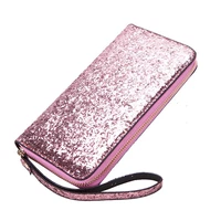 2022 luxury women long wallet sparkly sequined clutch bag glitter pu ladies phone bag card holders coin purse female wallets