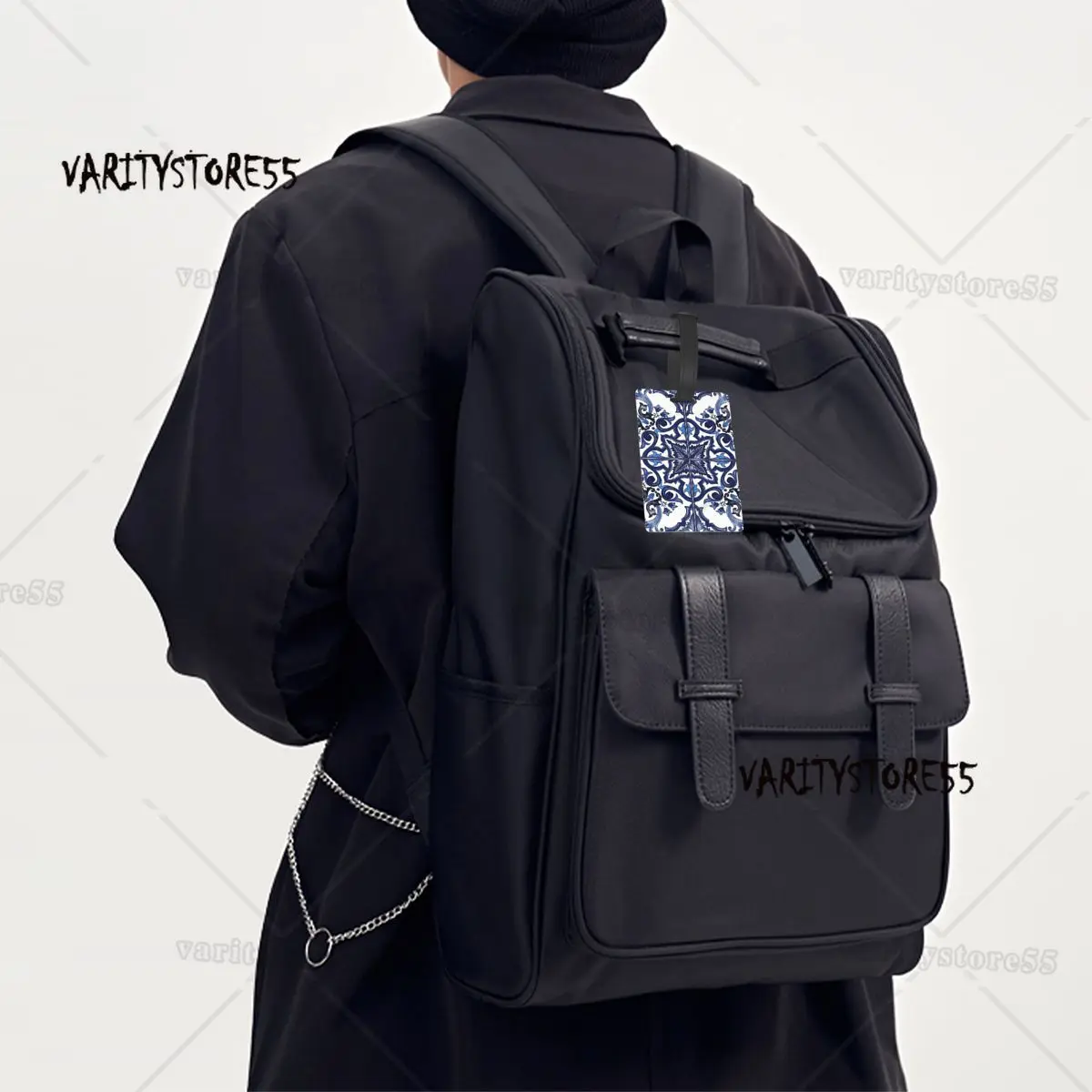 Синяя декоративная цветочная средиземноморская сицилийская плитка багажные