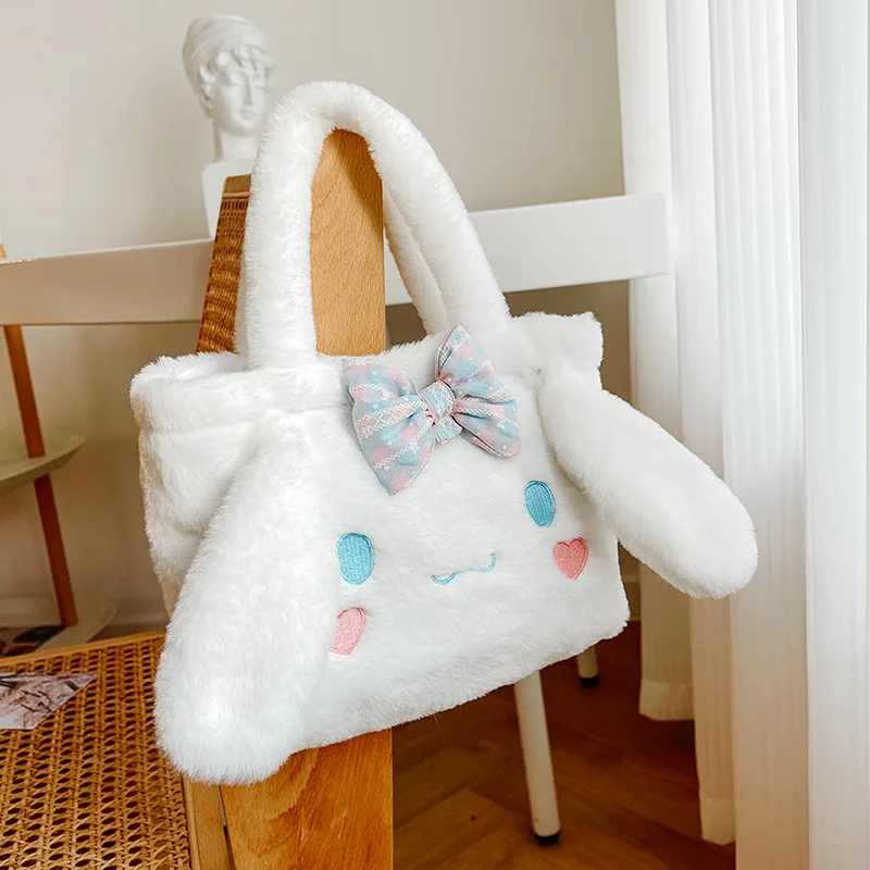 

Японская мультяшная сумка Cinnamoroll мультфильм Sanrio плюшевая сумка Ins Девочка Сердце Ланчбокс маленькая сумка
