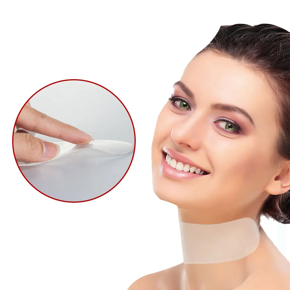 1 шт. многоразовые силиконовые подушечки для ухода за шеей ленты шеи морщин