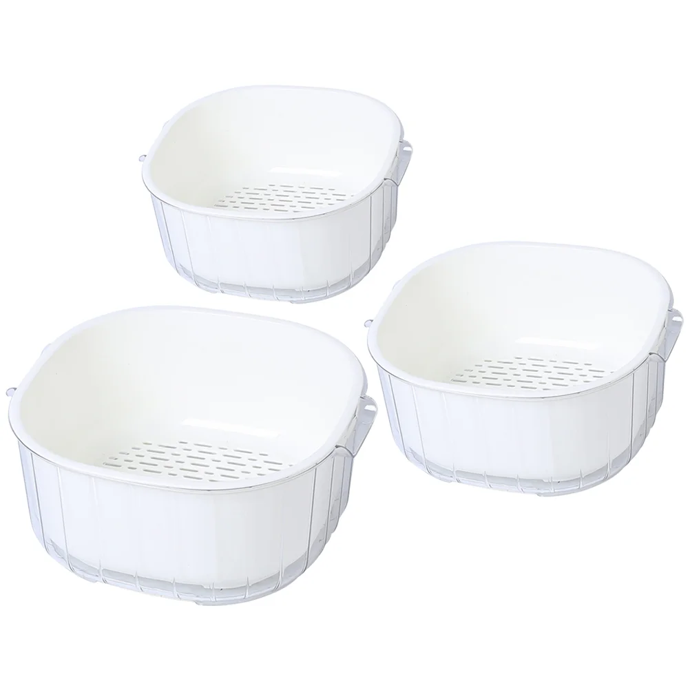

3Pcs Detachable Kitchen Reusable Household Fruit Washing Basket Fruit Washing Basket For Vegetable for Home Restaurant Washing