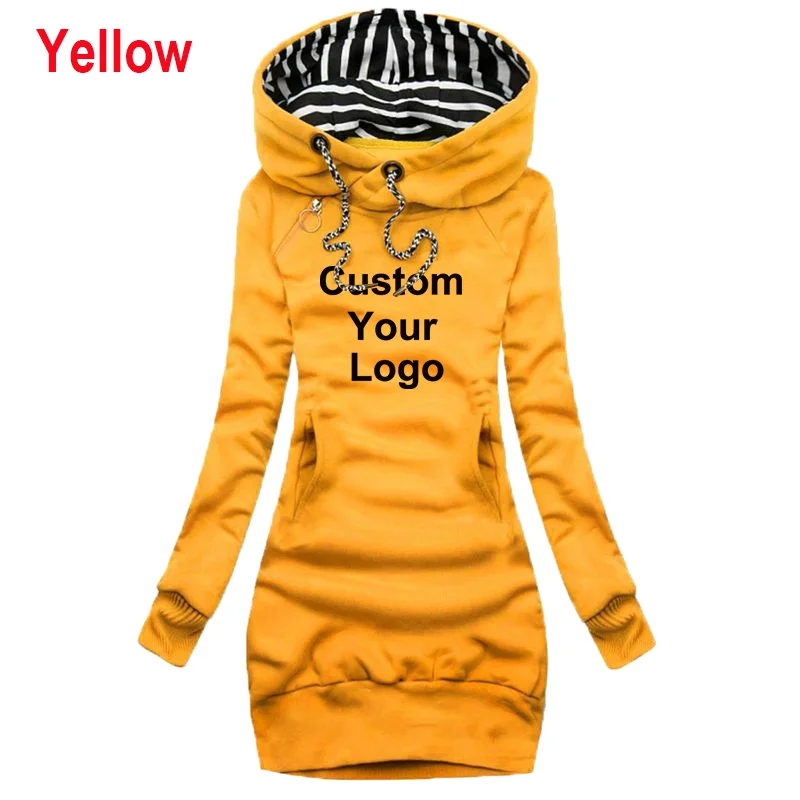 

Women Autumn Winter Custom Your Logo Printed Hoodie with Cap Sweatshirt Casual Daily Wear Keep Warm and Comfortable Hot Dress