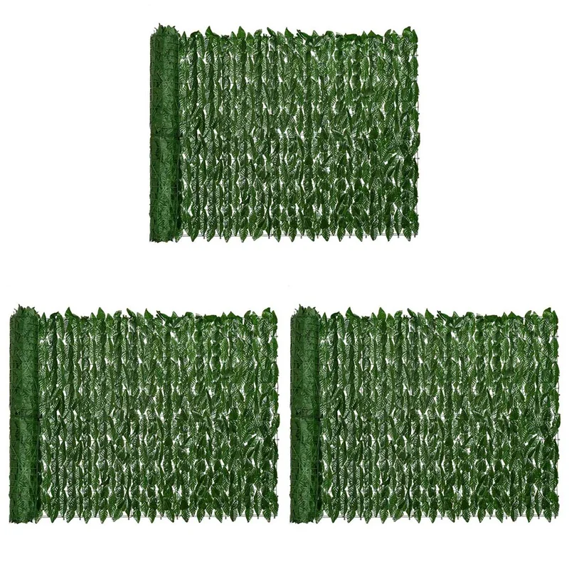 Hot 3X Artificial Ivy Privacy Fence Screen 0.5X3M Artificial Hedges Fence And Faux Ivy Vine Leaf For Outdoor Garden