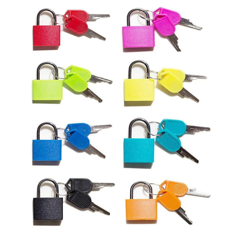 

JFBL Hot 40 Pack Locks Small Padlock With Key Luggage Gym Locker Lock Mini Colorful Padlock For Outdoor School Home A