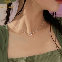 xiyanike 2022 new heart pendant necklace for women girl luxury clavicle chain choker fashion jewelry wedding party birthday gift