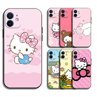 hello kitty for iphone 11 12 pro 13 pro max 12 12 pro max cartoon leather for iphone x xs max xr 8 plus new funda phone case
