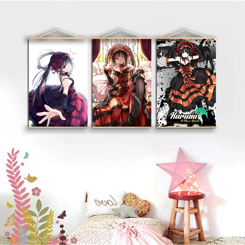 

Date a Live Tokisaki Kurumi Аниме Манга HD печать на стене постер свиток