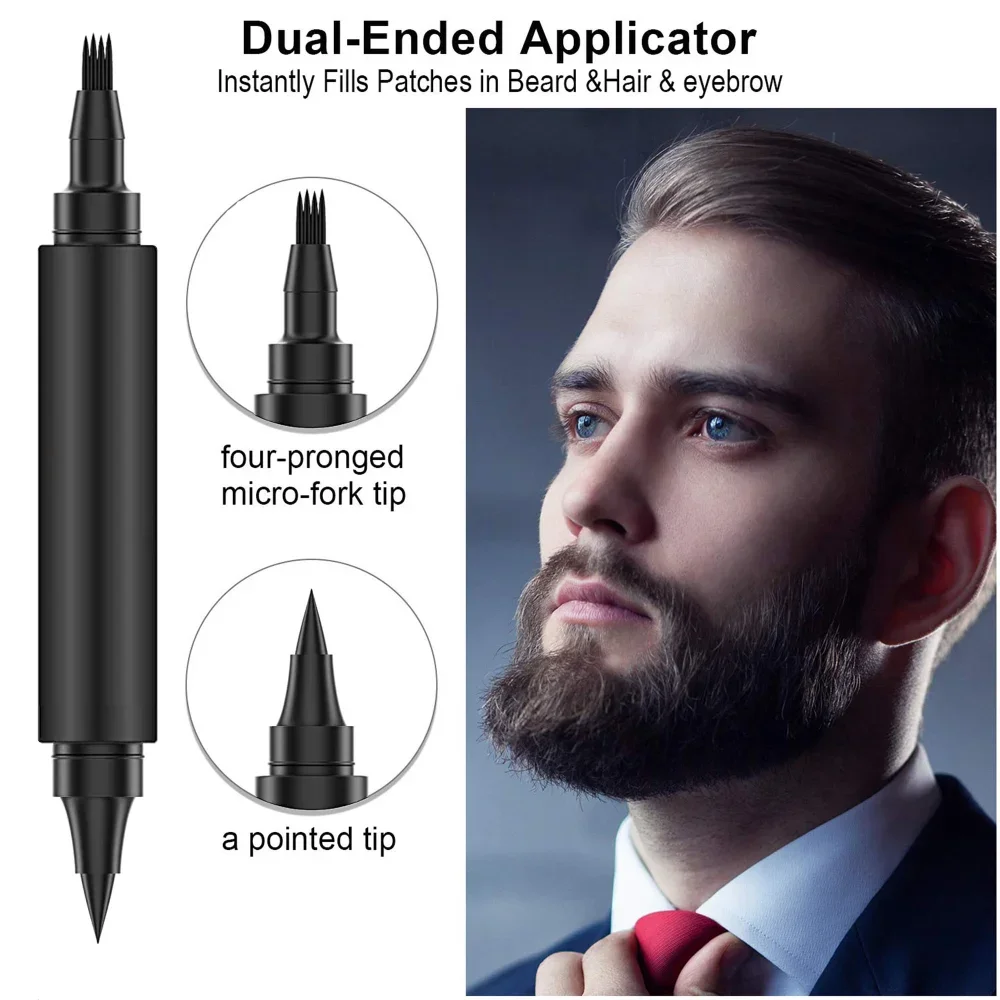 

Hot Sale Beard Filling Pen Kit Beard Enhancer Brush Beard Coloring Shaping Tools Waterproof Black Brown Hair Pencil Man Cosmetic