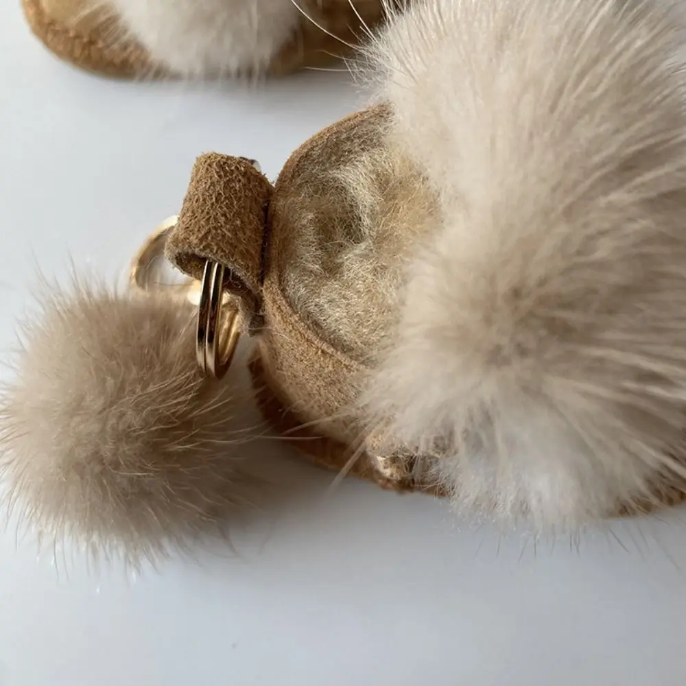 Креативный пушистый мини-брелок для ботинок зимние сапоги милая кукла из норки