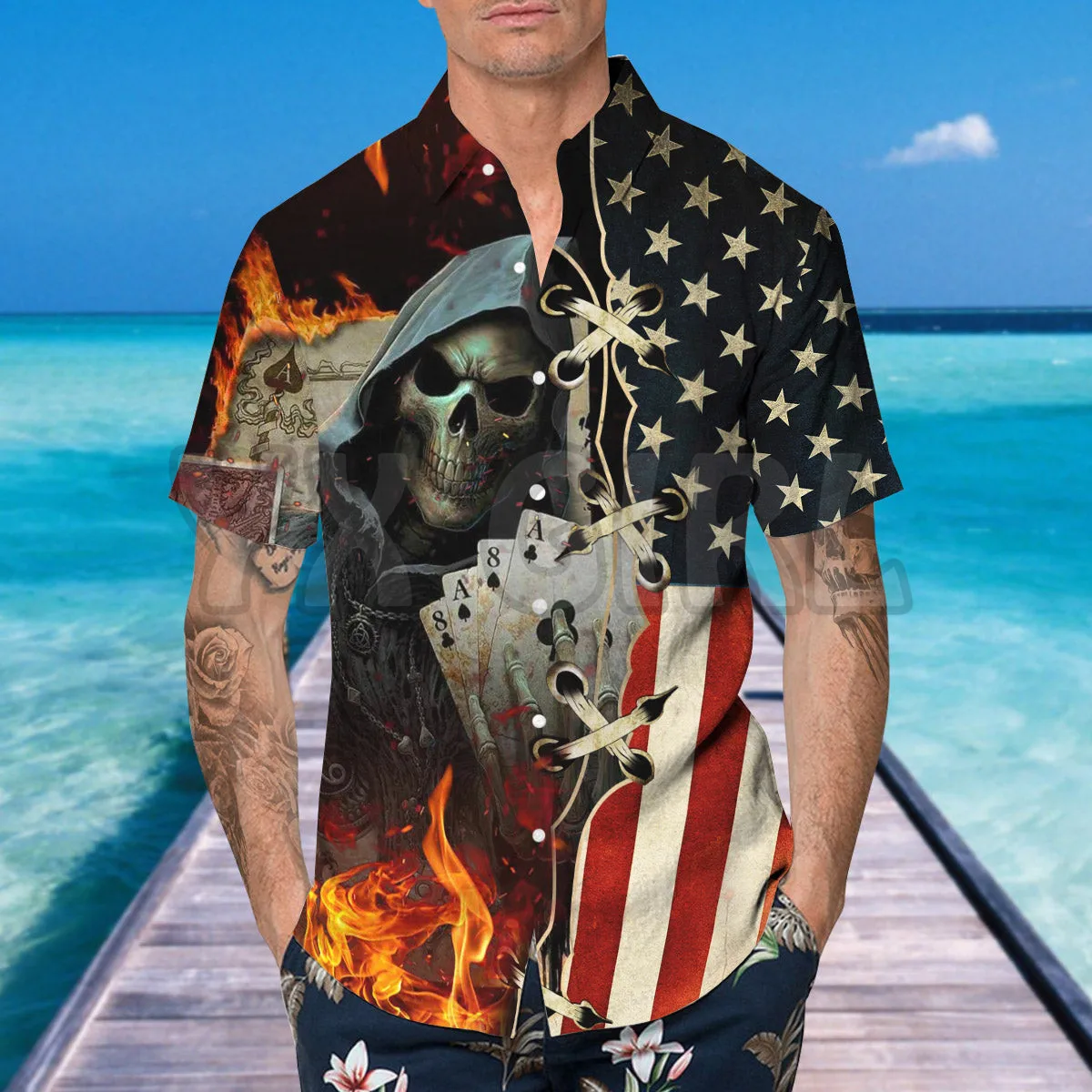 Head Caro Skull 3D All Over Printed Hawaiian Shirt Men's For Women's Harajuku Casual Shirt Unisex