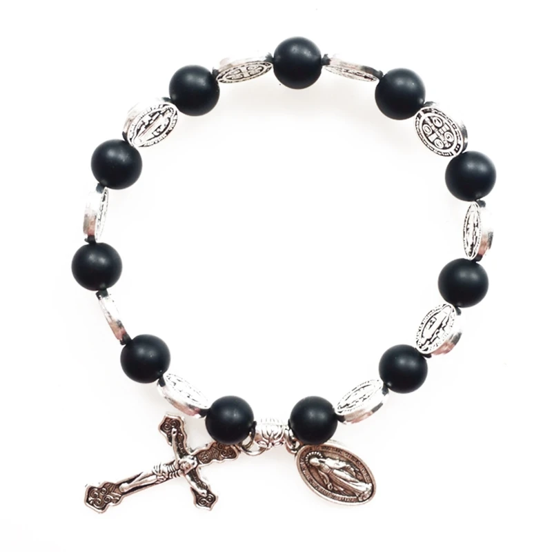 Женский браслет с бусинами эластичный T8DE |