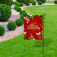 vantaso garden flag christmas new year winter red socking house flags hello welcome home yard banner for outside flower pot doub