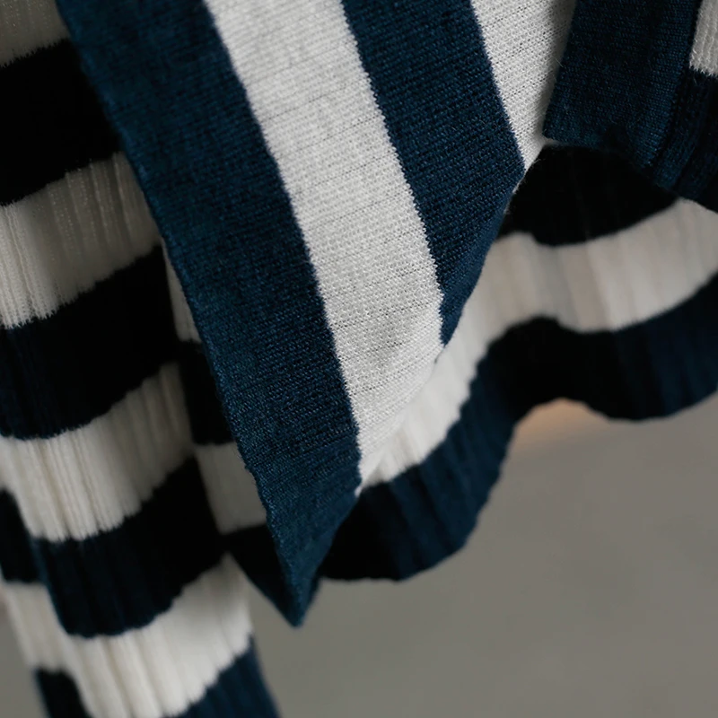 Xking [Hang * Qin] Удобная тонкая секция с шерстяной полосой вязки ~ Зимняя одежда 2024