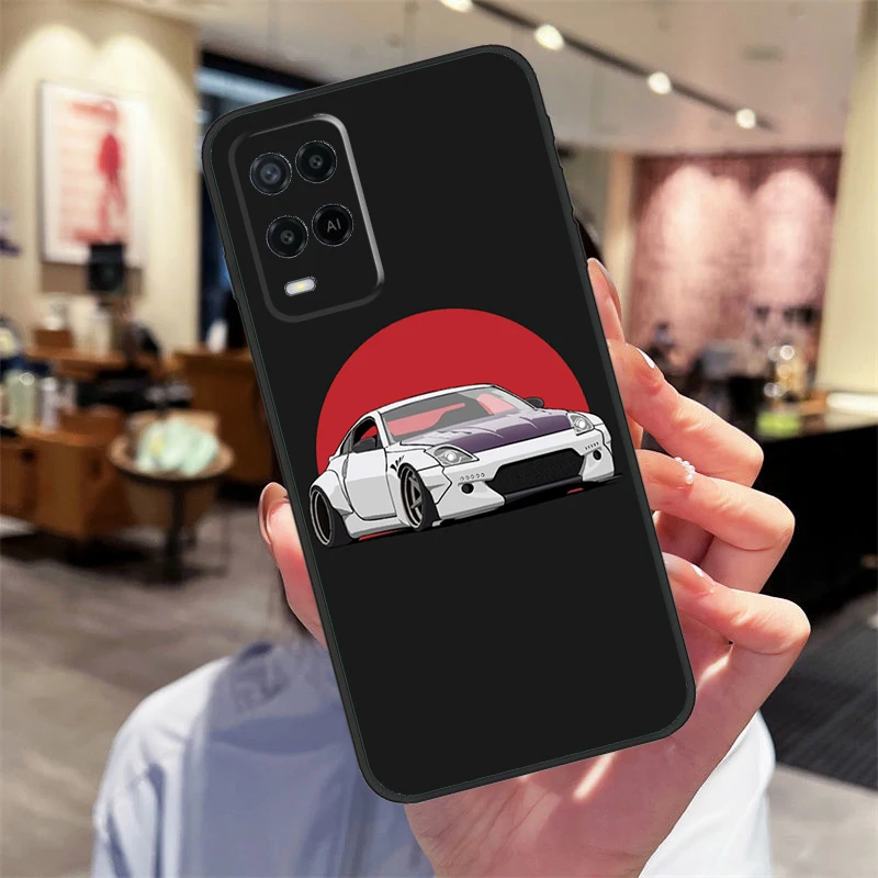 Sports Car JDM Drift 350Z 370Z Case For OPPO A15 A16 A3S A5S A5 A9 A31 A53 A52 A72 A83 A91 A93 A54 A74 A94 Back Cover images - 6