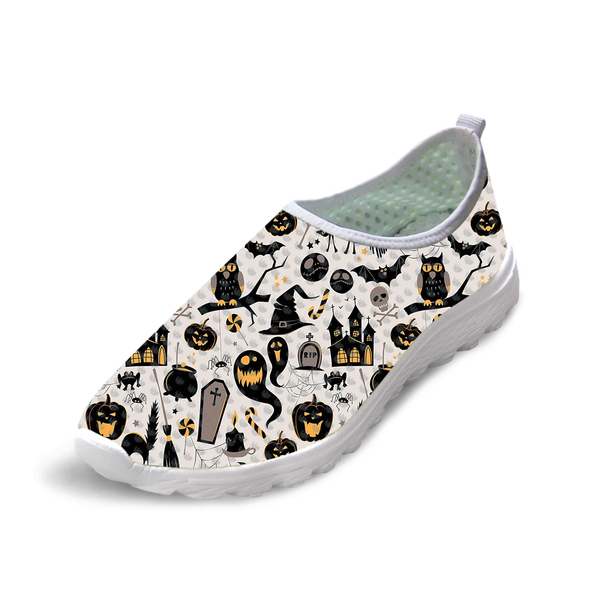 

ADVOCATOR Halloween Print Women Mesh Sneakers Summer Casual Flats Shoes Customized Ladies Lazy Walking Shoes Free Shipping