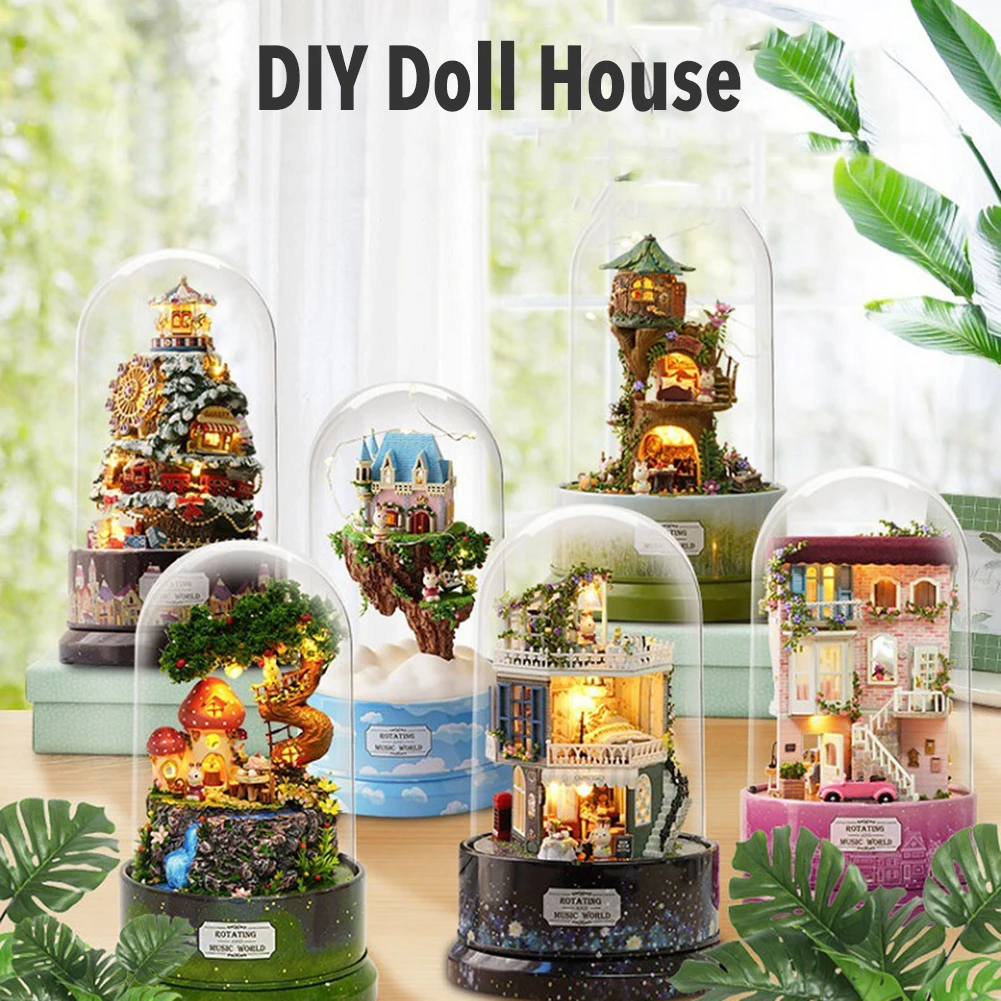 Кукольный домик сделай сам вращающаяся музыкальная шкатулка миниатюрные